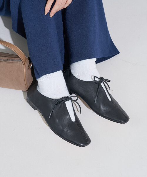 FREAK'S STORE（フリークスストア）の「SOFI/ソフィー リボン フラットレザーシューズ/ 紐付き バレエシューズ（バレエシューズ・レディース・ブラック/ブラウン/シルバー・38/36/37）」の8枚目の写真