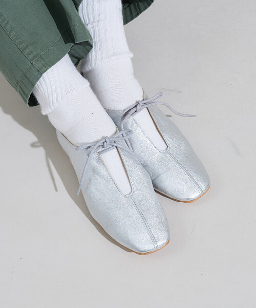 FREAK'S STORE（フリークスストア）の「SOFI/ソフィー リボン フラットレザーシューズ/ 紐付き バレエシューズ（バレエシューズ・レディース・ブラック/ブラウン/シルバー・38/36/37）」の9枚目の写真