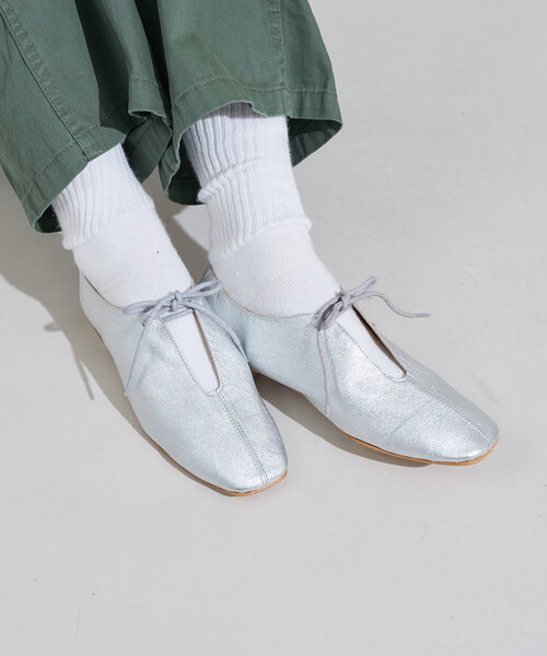 FREAK'S STORE（フリークスストア）の「SOFI/ソフィー リボン フラットレザーシューズ/ 紐付き バレエシューズ（バレエシューズ・レディース・ブラック/ブラウン/シルバー・38/36/37）」の10枚目の写真