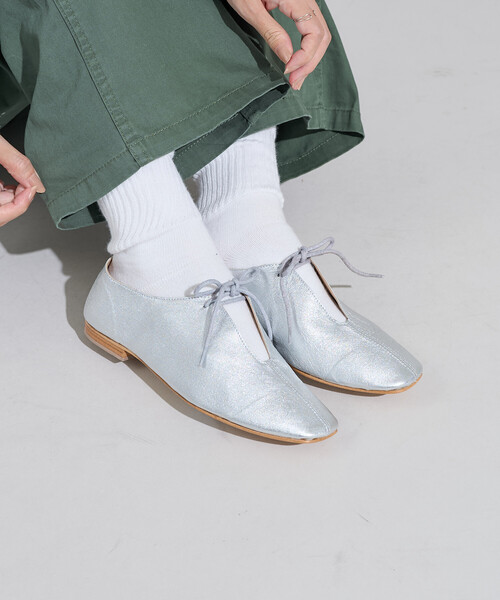 FREAK'S STORE（フリークスストア）の「SOFI/ソフィー リボン フラットレザーシューズ/ 紐付き バレエシューズ（バレエシューズ・レディース・ブラック/ブラウン/シルバー・38/36/37）」の11枚目の写真