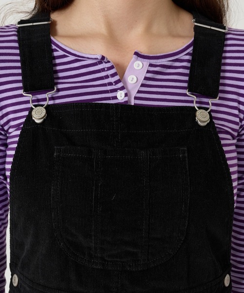 TINA：JOJUN（ティーナジョジュン）の「細コーデュロイ サロペスカート TINA：JOJUN（ジャンパースカート・レディース・ブラック/ボルドー・M）」の16枚目の写真