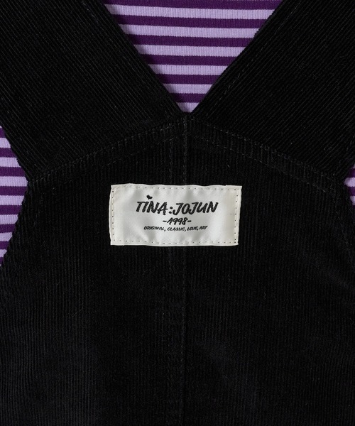 TINA：JOJUN（ティーナジョジュン）の「細コーデュロイ サロペスカート TINA：JOJUN（ジャンパースカート・レディース・ブラック/ボルドー・M）」の17枚目の写真