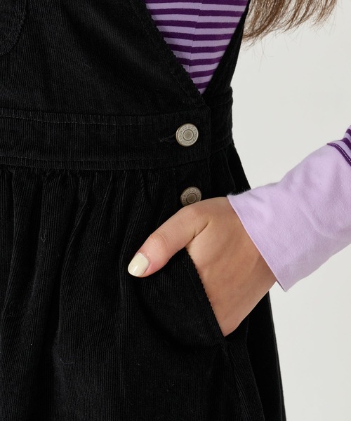 TINA：JOJUN（ティーナジョジュン）の「細コーデュロイ サロペスカート TINA：JOJUN（ジャンパースカート・レディース・ブラック/ボルドー・M）」の18枚目の写真