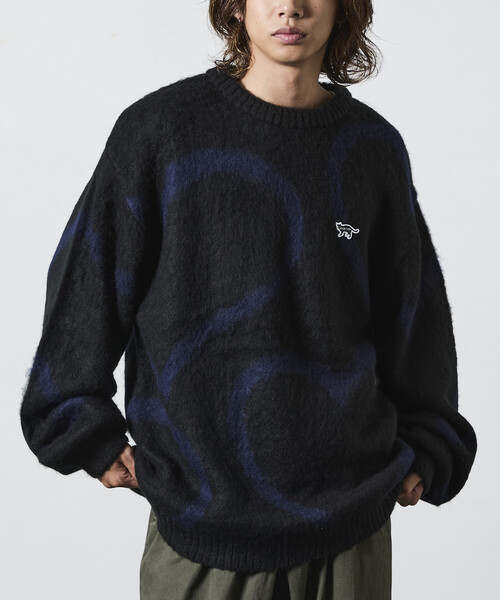 FREAK'S STORE(フリークスストア)の「限定展開 CHOW DOWN/チャウダウン リラックスフィット ジャカード クルーネック モヘアタッチ シャギーニット / ハートモチーフ(ニット/セーター・メンズ・ブラック/ブラウン/チャコールグレー・MEDIUM/SMALL/LARGE)」の5枚目の写真