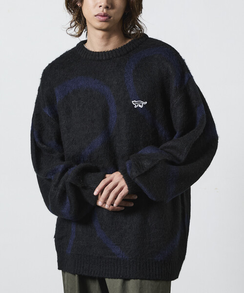 FREAK'S STORE(フリークスストア)の「限定展開 CHOW DOWN/チャウダウン リラックスフィット ジャカード クルーネック モヘアタッチ シャギーニット / ハートモチーフ(ニット/セーター・メンズ・ブラック/ブラウン/チャコールグレー・MEDIUM/SMALL/LARGE)」の7枚目の写真