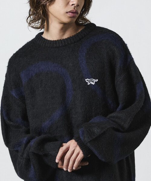 FREAK'S STORE(フリークスストア)の「限定展開 CHOW DOWN/チャウダウン リラックスフィット ジャカード クルーネック モヘアタッチ シャギーニット / ハートモチーフ(ニット/セーター・メンズ・ブラック/ブラウン/チャコールグレー・MEDIUM/SMALL/LARGE)」の11枚目の写真