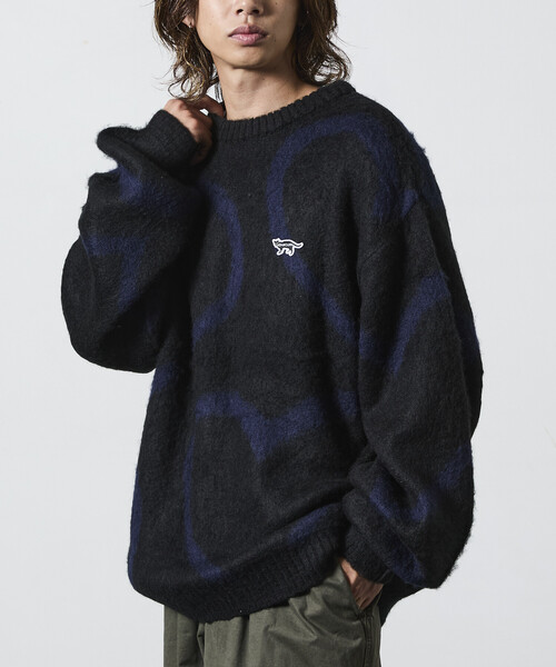 FREAK'S STORE(フリークスストア)の「限定展開 CHOW DOWN/チャウダウン リラックスフィット ジャカード クルーネック モヘアタッチ シャギーニット / ハートモチーフ(ニット/セーター・メンズ・ブラック/ブラウン/チャコールグレー・MEDIUM/SMALL/LARGE)」の12枚目の写真