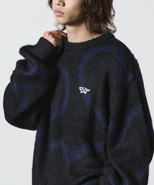FREAK'S STORE(フリークスストア)の「限定展開 CHOW DOWN/チャウダウン リラックスフィット ジャカード クルーネック モヘアタッチ シャギーニット / ハートモチーフ(ニット/セーター・メンズ・ブラック/ブラウン/チャコールグレー・MEDIUM/SMALL/LARGE)」の15枚目の写真