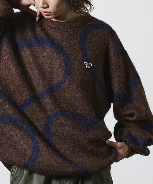 FREAK'S STORE(フリークスストア)の「限定展開 CHOW DOWN/チャウダウン リラックスフィット ジャカード クルーネック モヘアタッチ シャギーニット / ハートモチーフ(ニット/セーター・メンズ・ブラック/ブラウン/チャコールグレー・MEDIUM/SMALL/LARGE)」の19枚目の写真