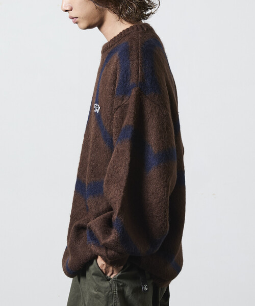 FREAK'S STORE(フリークスストア)の「限定展開 CHOW DOWN/チャウダウン リラックスフィット ジャカード クルーネック モヘアタッチ シャギーニット / ハートモチーフ(ニット/セーター・メンズ・ブラック/ブラウン/チャコールグレー・MEDIUM/SMALL/LARGE)」の22枚目の写真