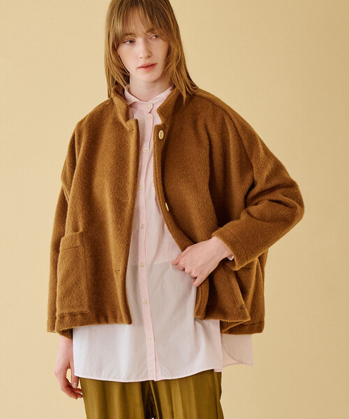 セール】GALLEGO DESPORTES | スタンドカラー ウールジャケット SOLID