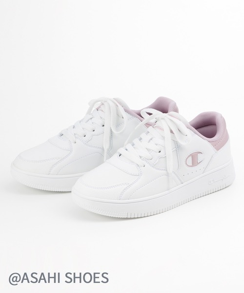 ASAHI SHOES(アサヒシューズ)の「Champion/チャンピオン スニーカー(CPN GB S11852)(スニーカー・レディース・ホワイト×ピンク・22.5cm/23.0cm/23.5cm/24.0cm/24.5cm/25.0cm)」の1枚目の写真