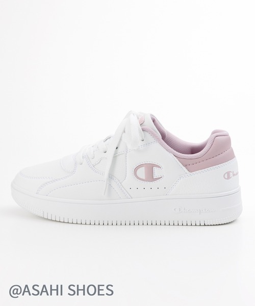 ASAHI SHOES(アサヒシューズ)の「Champion/チャンピオン スニーカー(CPN GB S11852)(スニーカー・レディース・ホワイト×ピンク・22.5cm/23.0cm/23.5cm/24.0cm/24.5cm/25.0cm)」の2枚目の写真
