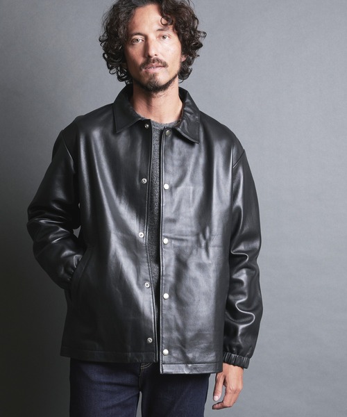 LAMB LEATHER COACH JKT:ラムレザー コーチジャケット（ライダース