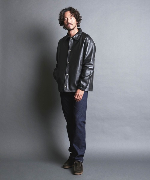 LAMB LEATHER COACH JKT:ラムレザー コーチジャケット（ライダース