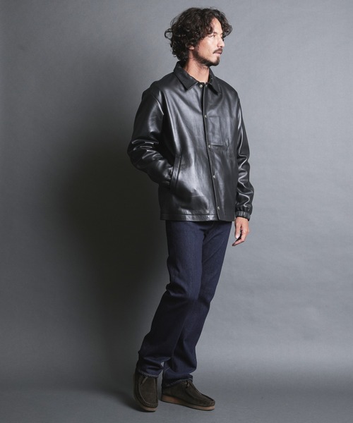LAMB LEATHER COACH JKT:ラムレザー コーチジャケット（ライダース
