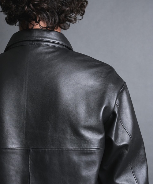 LAMB LEATHER COACH JKT:ラムレザー コーチジャケット（ライダース