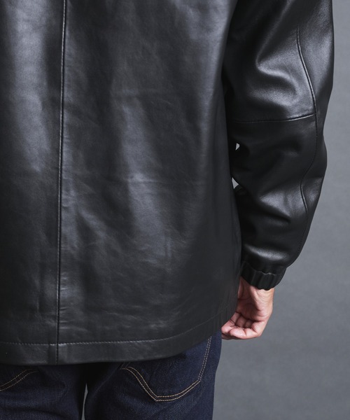 LAMB LEATHER COACH JKT:ラムレザー コーチジャケット（ライダース