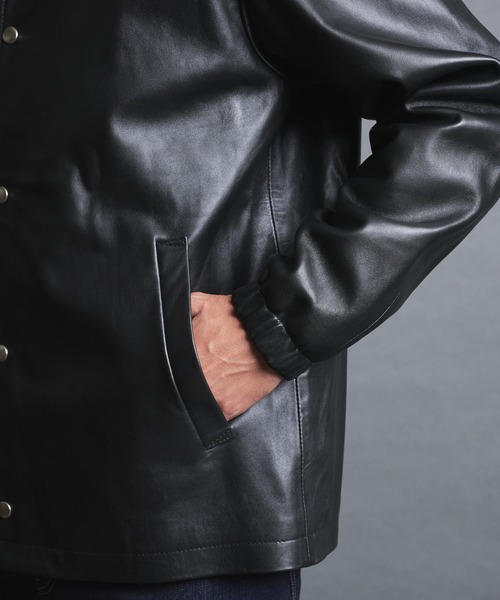 LAMB LEATHER COACH JKT:ラムレザー コーチジャケット（ライダース
