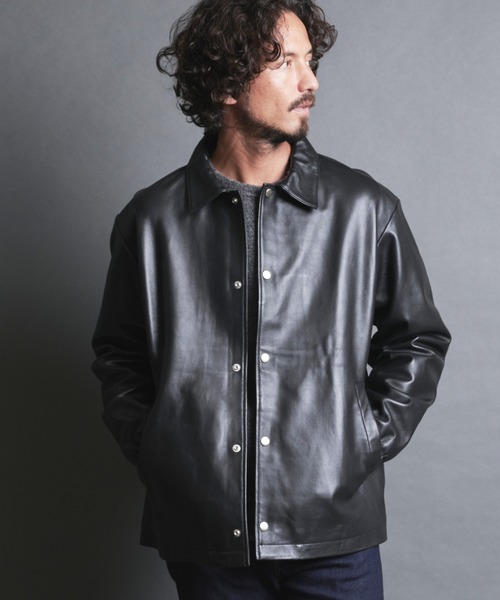 LAMB LEATHER COACH JKT:ラムレザー コーチジャケット（ライダース