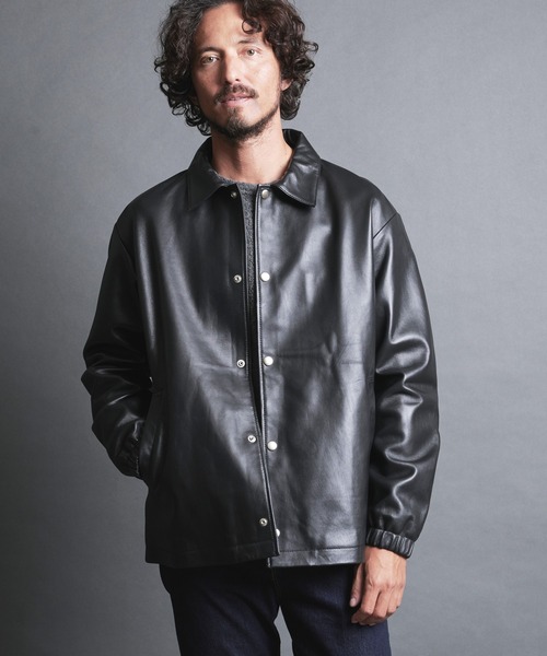 LAMB LEATHER COACH JKT:ラムレザー コーチジャケット（ライダース