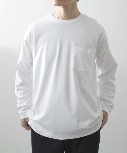 ITEMS URBANRESEARCH(アイテムズ アーバンリサーチ)の「Fine Cotton クルーネック カットソー(Tシャツ/カットソー・メンズ・ホワイト/ブラック・LARGE/MEDIUM)」の3枚目の写真