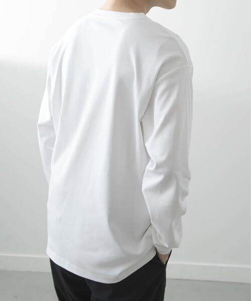 ITEMS URBANRESEARCH(アイテムズ アーバンリサーチ)の「Fine Cotton クルーネック カットソー(Tシャツ/カットソー・メンズ・ホワイト/ブラック・LARGE/MEDIUM)」の7枚目の写真