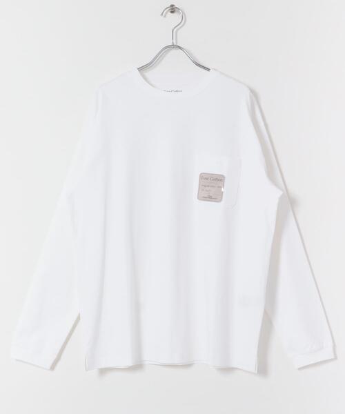 ITEMS URBANRESEARCH(アイテムズ アーバンリサーチ)の「Fine Cotton クルーネック カットソー(Tシャツ/カットソー・メンズ・ホワイト/ブラック・LARGE/MEDIUM)」の9枚目の写真