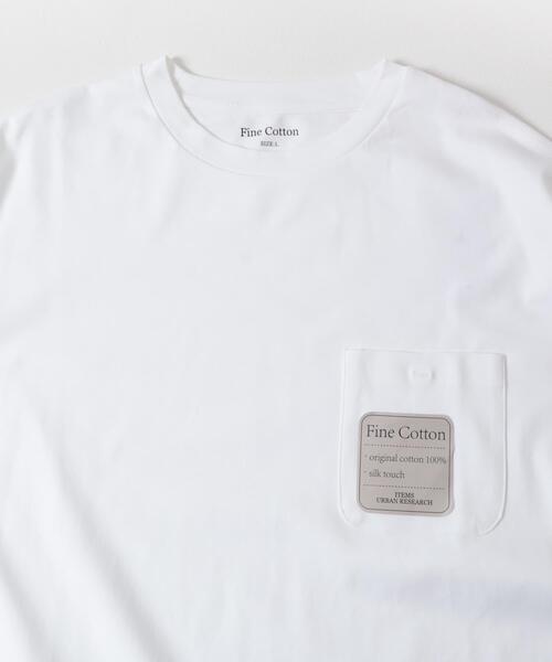 ITEMS URBANRESEARCH(アイテムズ アーバンリサーチ)の「Fine Cotton クルーネック カットソー(Tシャツ/カットソー・メンズ・ホワイト/ブラック・LARGE/MEDIUM)」の10枚目の写真