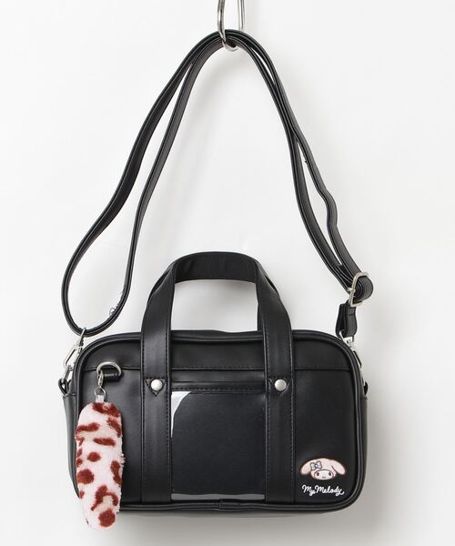 sanrio（サンリオ）の「RBｻﾝﾘｵ合皮ﾏｲﾒﾛｽｸﾊﾞ風ｼｯﾎﾟ付2WAYSD（ショルダーバッグ・キッズ・ブラック/ブラウン・FREE）」の10枚目の写真