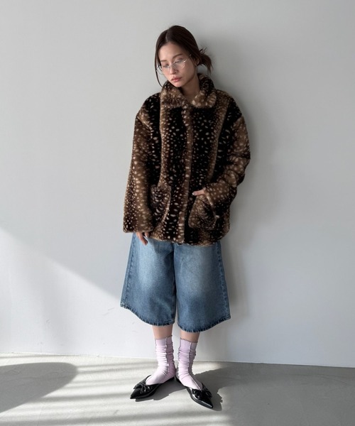 SANSeLF（サンセルフ）の「【SANSeLF】 デニムワイドハーフパンツ レイヤードウエスト ストリートユース ユニセックス saw25a048（デニムパンツ・レディース・ブルー・FREE）」の12枚目の写真