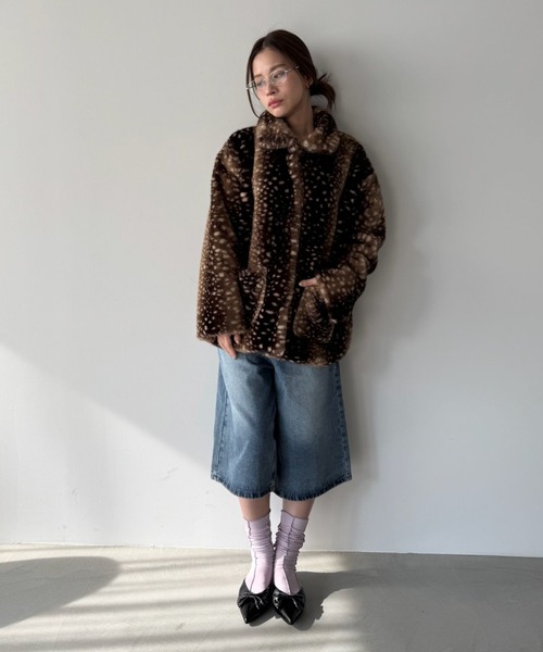 SANSeLF（サンセルフ）の「【SANSeLF】 デニムワイドハーフパンツ レイヤードウエスト ストリートユース ユニセックス saw25a048（デニムパンツ・レディース・ブルー・FREE）」の13枚目の写真