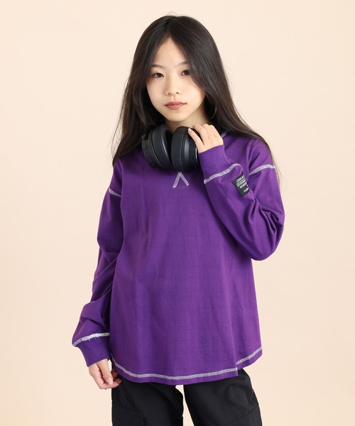 セール】ステッチ ビッグシルエット ロングスリーブTシャツ KIDS（T