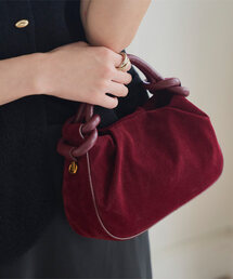 赤 スエード ショルダーバッグ 楽天市場】フェイクスウェードシリンダーバッグ レディース