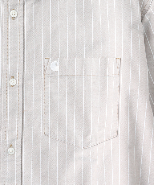 Carhartt WIP(カーハートダブリューアイピー)の「CARHARTT WIP / カーハート ダブリューアイピー L/S CASSEL SHIRT(シャツ/ブラウス・メンズ・ベージュ・MEDIUM/LARGE)」の3枚目の写真