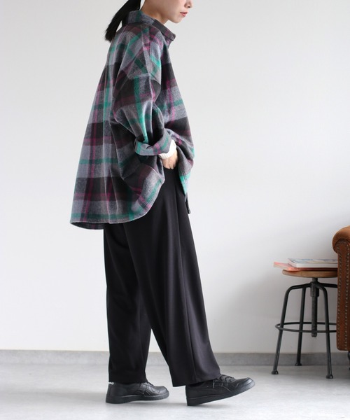 BEVERLY HILLS POLO CLUB】シャギーチェックシャツジャケット（シャツ