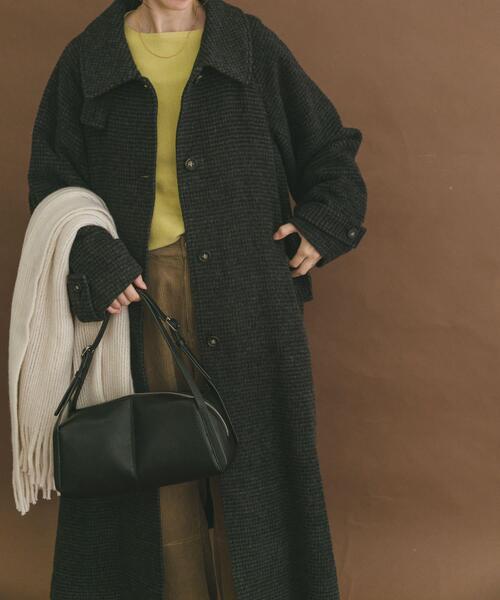 尾州ウールスタンドカラーコート（その他アウター）｜ITEMS