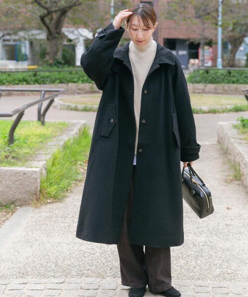 尾州ウールスタンドカラーコート（その他アウター）｜ITEMS