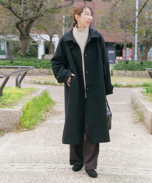 尾州ウールスタンドカラーコート（その他アウター）｜ITEMS