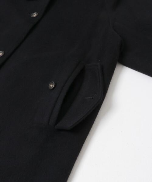 ITEMS URBANRESEARCH（アイテムズ アーバンリサーチ）の「尾州ウールスタンドカラーコート（その他アウター・レディース・チェック/ベージュ系その他/ブラック・FREE）」の6枚目の写真