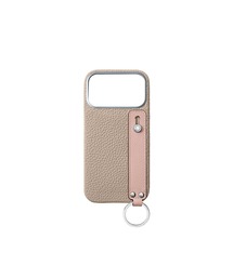 iPhone 14 Pro) ハンドル付き バックカバーケース シュリンクレザー