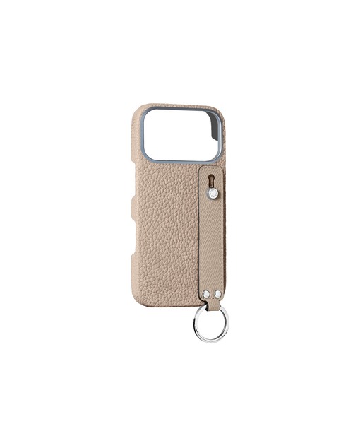 iPhone 17 Pro Max)ハンドル付き バックカバーケース シュリンクレザー