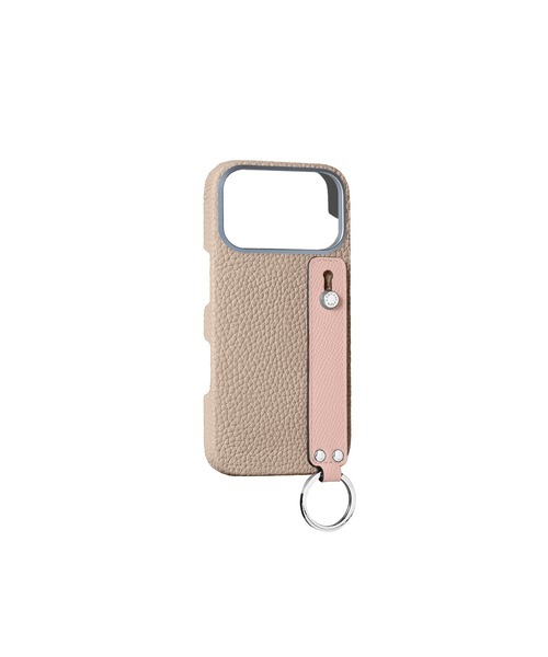 iPhone 17 Pro Max)ハンドル付き バックカバーケース シュリンクレザー