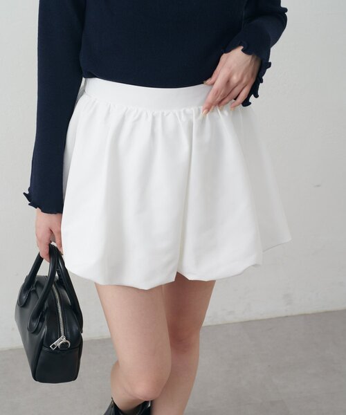 mline（エムライン）の「[mline]バルーンスカート（スカート・レディース・ベージュ/オフホワイト/ブラック・1/2）」の2枚目の写真