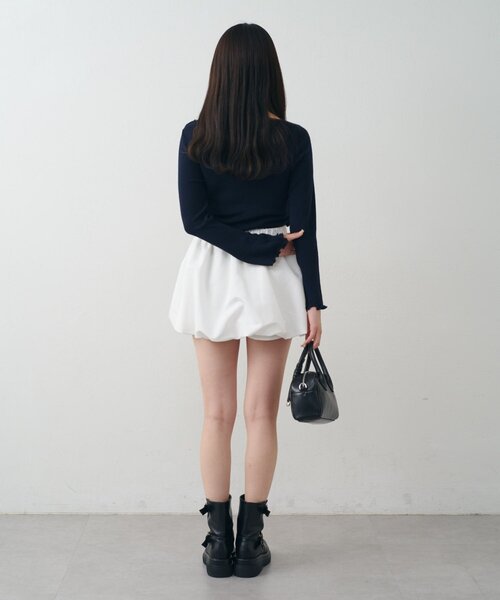 mline（エムライン）の「[mline]バルーンスカート（スカート・レディース・ベージュ/オフホワイト/ブラック・1/2）」の10枚目の写真