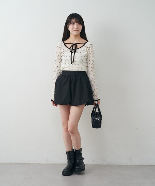 mline（エムライン）の「[mline]バルーンスカート（スカート・レディース・ベージュ/オフホワイト/ブラック・1/2）」の18枚目の写真