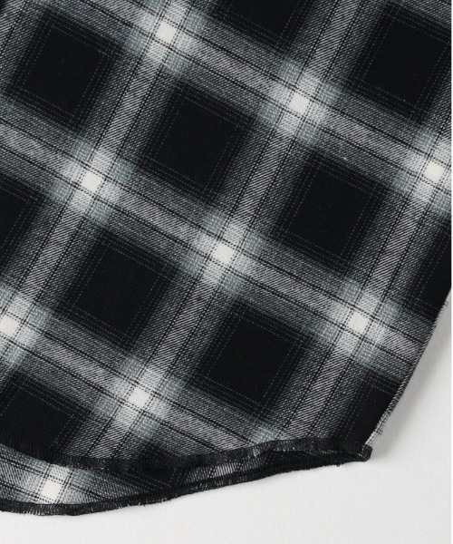 BACK NUMBER（バックナンバー）の「【店頭で人気】【BACK NUMBER】フード付きオーバーサイズチェックネルシャツ (オーバーサイズ/微起毛/羽織り/シーズンレス/大人のカジュアル/トレンド)（シャツ/ブラウス・メンズ・ブラック/ブラウン/グリーン・L/XL/M）」の8枚目の写真