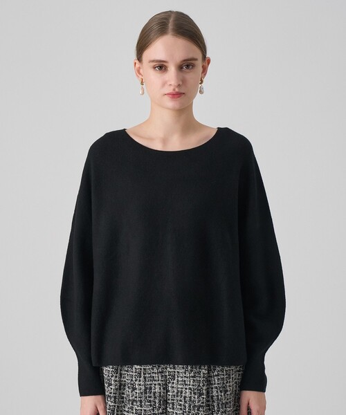 ANAYI（アナイ）の「エアーウールガーター プルオーバー（ニット/セーター・レディース・ブルー/オフホワイト/ピンク/ブラウン/ブラック/チャコールグレー・36/38）」の16枚目の写真