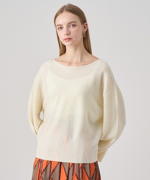 ANAYI（アナイ）の「エアーウールガーター プルオーバー（ニット/セーター・レディース・ブルー/オフホワイト/ピンク/ブラウン/ブラック/チャコールグレー・36/38）」の22枚目の写真