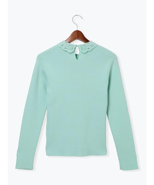 Te chichi（テチチ）の「ケミカルレースカラーリブニット（ニット/セーター・レディース・ネイビー/チャコールグレー/グリーン・F）」の21枚目の写真